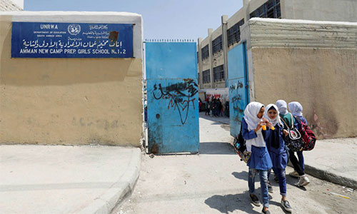 escuela de la UNRWA para refugiados palestinos